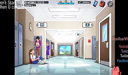 Animated teachers tease with their monster tits