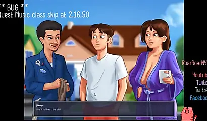 Animated teachers tease with their monster tits