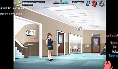 Animated teachers tease with their monster tits