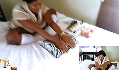 Cute ebony BBW gets screwed and facialed by a BBC