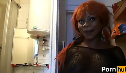 Ebony slut gets picked up and fucked by a white strange