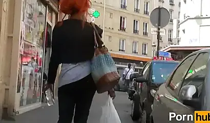 Ebony slut gets picked up and fucked by a white strange