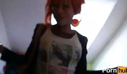 Ebony slut gets picked up and fucked by a white strange