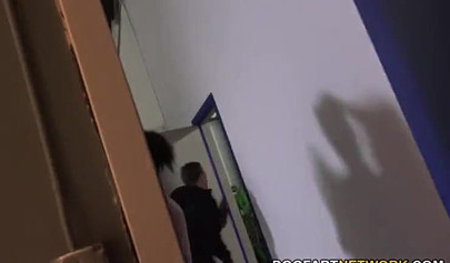 Busty ebony Cherry Hilson gets gangbanged by a bunch of white men