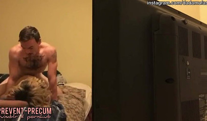 Ebony nerd gets boned by her landlord on hidden cam