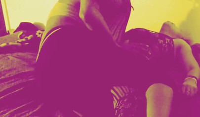 Lingerie-clad ebony with a big booty gets orally pleased & fucked doggystyle