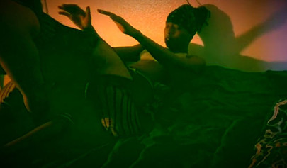 Lingerie-clad ebony with a big booty gets orally pleased & fucked doggystyle