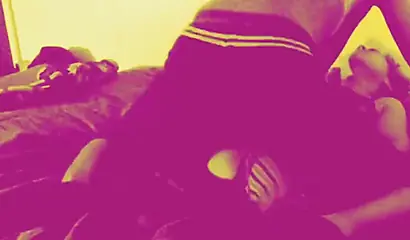 Lingerie-clad ebony with a big booty gets orally pleased & fucked doggystyle