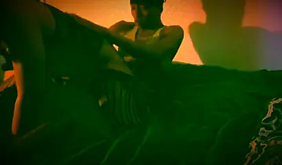 Lingerie-clad ebony with a big booty gets orally pleased & fucked doggystyle