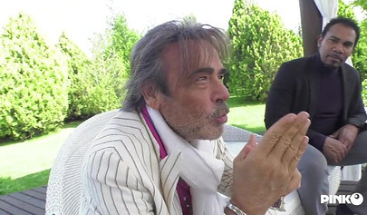 Inked ebony Malena gets gangbanged outdoors