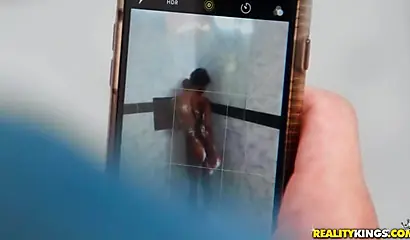 Nia Nacci blows off her stepbrother after taking a shower