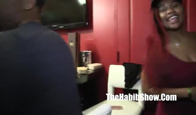 Ebony stripper Nina Rotti Banged gets fucked in a 3some