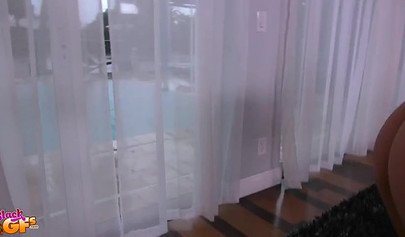 Busty beauty Aaliyah Hadid gets her ebony pussy fingered & fucked