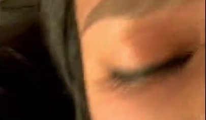 Ebony Asian babe Allie sucks and rides a dick in POV