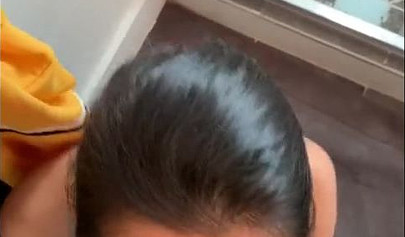 Ebony Asian babe Allie sucks and rides a dick in POV