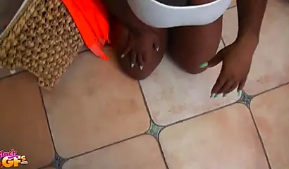 Big assed ebony Lessy Devoe gets her holes fingered in POV