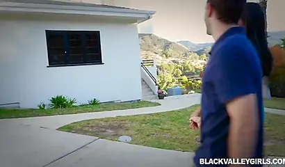 Ebony virgin Jenna Foxx gets fucked by a white stud