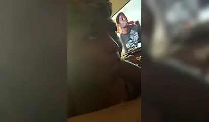 Amazing black babe gives the best blowjob to her lover