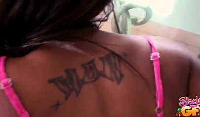 Cute black chick Jaime Fetti takes a dick in POV