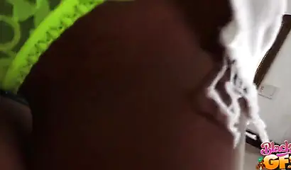 Amazing black babe Noemie Bilas gives a blowjob in a car