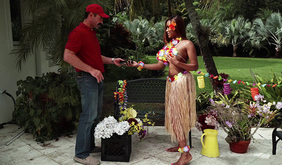 Moriah Mills gets her big booty wet as well as her tits