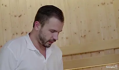 Francys Belle gets penetrated in hardcore fashion in the sauna