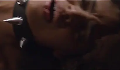 Luna Corazon is bound while shafted by a stiff pole