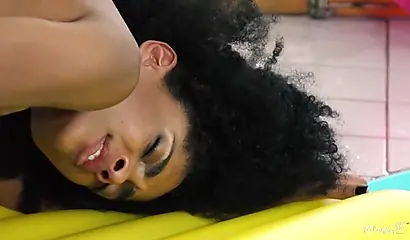 Hot black babe Luna Corazon fucks in a couple of different positions