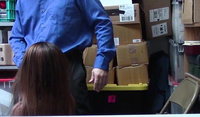 Caught Sarah Bank shows off her big tits while sucking a cock