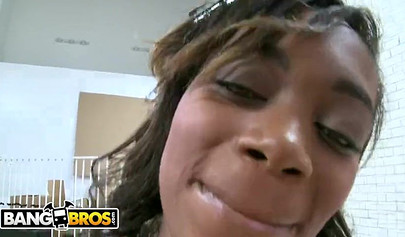 Hot black babe Lauren Foxxx cannot have enough of his dick