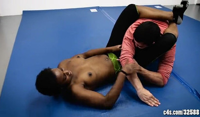 Seductive Cory Chase gets naked while wrestling with her lover