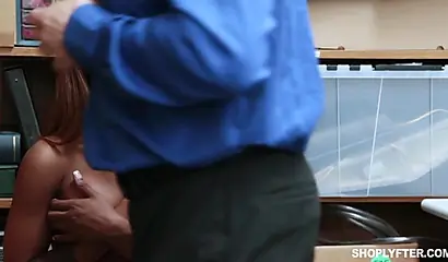 Sarah Bank is caught stealing so she is asked to get naked