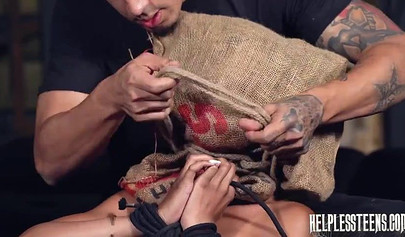 Tiffany Nunez gets stripped and bound in the back of a van