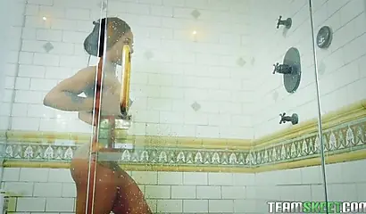 Desirable black babe Sarah Banks gobbles on his raging boner