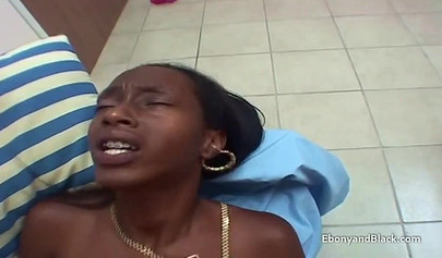 Seductive black girlfriend sucks and rides his mighty tool on camera