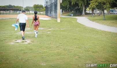 A rock-solid pecker for Brittany White once they get indoors