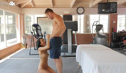 Horny Janice Griffith teases outdoors before shagging in hardcore fashion indoors