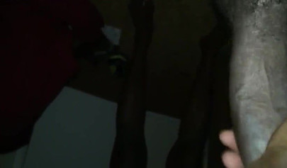 Black babe takes a rock-solid staff in a fantastic closeup shot