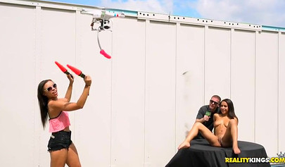 Nicole Bexley and Adrian Maya have fun with some sex toys