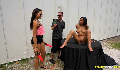 Nicole Bexley and Adrian Maya have fun with some sex toys