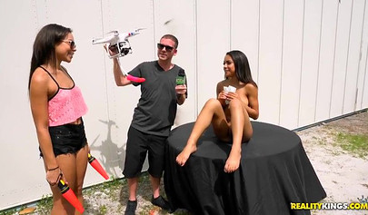 Nicole Bexley and Adrian Maya have fun with some sex toys