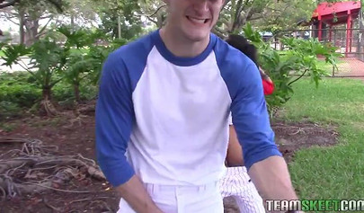 Priya Price displays her fantastic booty and tits while outdoors