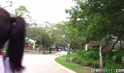 Priya Price displays her fantastic booty and tits while outdoors