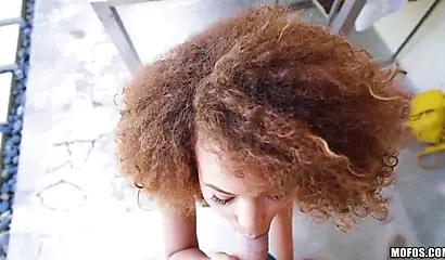 Cecilia Lion gets down on her knees to blow his donger