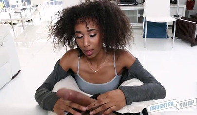 Divine Kendall Woods and Riley King take care of rock-solid shafts