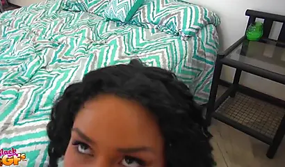 Pretty Millie Stone receives oral pleasures before she sucks him off