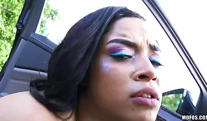 Maya Bijou sucks him off before he penetrates her snatch