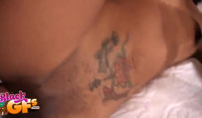 Kinky black teen with tattoos gets her tight wet pussy rammed
