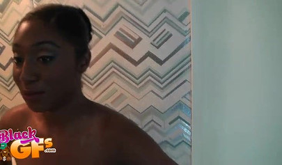 Irresistible black babe munches on a rock-solid black pecker like a pro