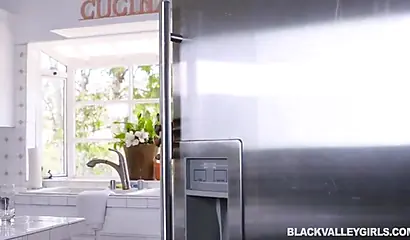 Desirable ebony Daya Knight gives a blowjob to her man